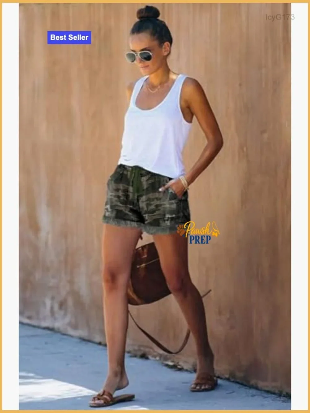 High Waisted Denim Shorts with Pockets Casual Summer Elastic